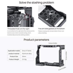 Camera Cage for Sony A7III/A7RIII/M3 Standard Arca-Style Quick Release Plate + Top Handle Grip Accessory Kits for Sony a7iii Series