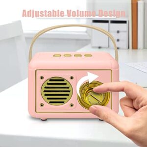 Aresrora Retro Bluetooth Speaker,Vintage Decor,Mini Wireless Bluetooth Speaker, Cute Old Fashion Style for Travel Bedroom Kitchen Desk Office Party Outdoor for iPhone,iPad,Nexus,Laptops