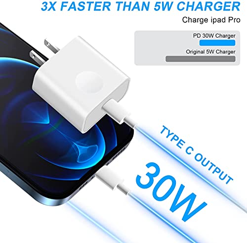 USB C Wall Charger,CKAIEE 30W USB-C Power Adapter, PD Fast Charger Compatible with iPhone 14/iPhone 14 Pro max/iPhone 13 12 11/iPhone 13 12 11 Pro max/X iPad Air Google Pixle Galaxy S21