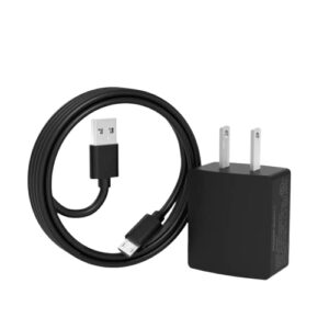 5v 2a micro usb ac charger adapter fit for anker powercore 10000 20100 13000 26800 5000,powercore+ mini 3350 10000 redux fusion 5000 astro e1 5200mah 15000 redux ii with 5ft power supply cord (black)