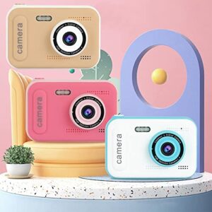 20 mp hd slr camera -high-definition front and rear dual-camera children’s camera,take photos and videos, listen to music and play small games, children’s gift (pink)