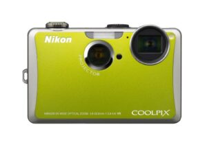 nikon coolpix s1100pj 14 mp digital camera with 5x wide angle optical vibration reduction (vr) zoom and 3-inch lcd and built-in projector (green)