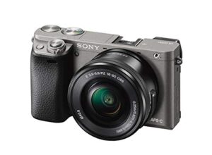 sony alpha a6000 mirrorless digital camera with 16-50mm lens, graphite (ilce-6000l/h) (renewed)