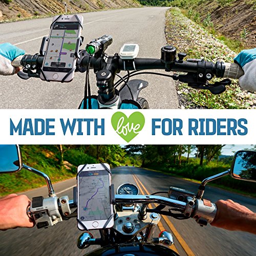 CAW.CAR Accessories Metal Bike & Motorcycle Phone Mount - The Only Unbreakable Handlebar Holder for iPhone, Samsung or Any Other Smartphone. +100 to Safeness & Comfort