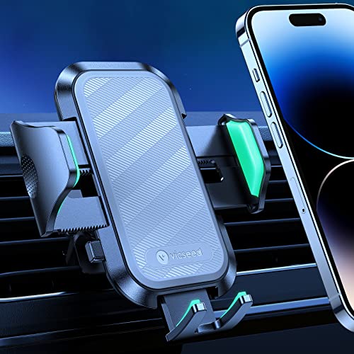 VICSEED Phone Mount for Car Vent [Anti-Slip Silicone Protection][Glow in The Dark] Air Vent Car Phone Holder Mount Ultra-Stable Cell Phone Holder Car Fit for All iPhone & Android