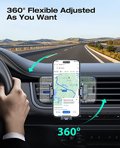 VICSEED Phone Mount for Car Vent [Anti-Slip Silicone Protection][Glow in The Dark] Air Vent Car Phone Holder Mount Ultra-Stable Cell Phone Holder Car Fit for All iPhone & Android