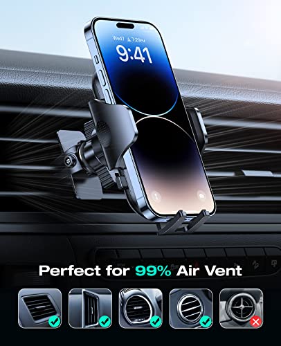 VICSEED Phone Mount for Car Vent [Anti-Slip Silicone Protection][Glow in The Dark] Air Vent Car Phone Holder Mount Ultra-Stable Cell Phone Holder Car Fit for All iPhone & Android