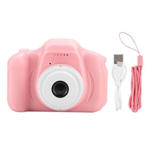 kenanlan kids camera, kids digital video cameras portable mini kids selfie camera toy with protective silicone cover, 2.0in tft color screen, christmas birthday gifts(pink)