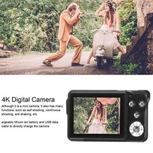 Digital Cameras for Photography, 4K 56MP Vlogging Camera with 20X Digital Zoom, 2.7in Screen, Anti Shaking & Rechargeable, Fill Light, Mini Camera for Kids Adults