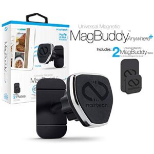 Naztech MagBuddy Anywhere Cell Phone/Tablet Holder Mount [Hands Free] Compatible for iPhone 14/13/12/Pro/ProMax,Galaxy S23/S22/S21 & More [Black]14052