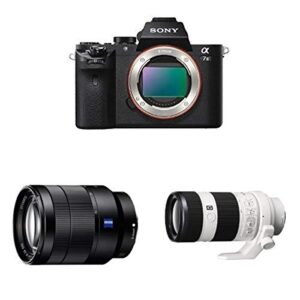 sony alpha a7 ii mirrorless digital camera w sony fe 24-70mm f/4 za and sony fe 70-200mm f4g oss lens bundle