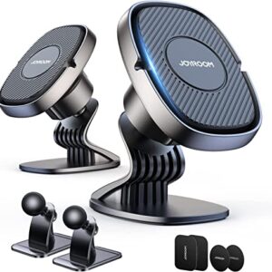 JOYROOM 2-Pack Magnetic Phone Holder for Car, [2022 Upgraded 6 Stronger N52 Magnets] Extreme Magnetism Car Phone Holder Mount for iPhone 14 13 Pro X XR, Samsung Galaxy etc