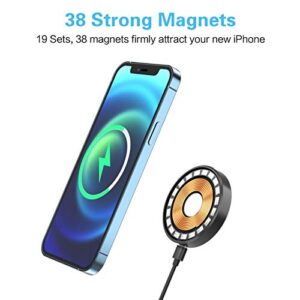 COSOOS Compatible with Mag-Safe Charger, Magnetic Wireless Charger for iPhone 14 Pro Max,14 Pro,14 Plus,14/13 Pro Max,13 Pro,12,Airpods 3,Fast Wireless Charging Pad with Adapter & 5ft Charging Cable