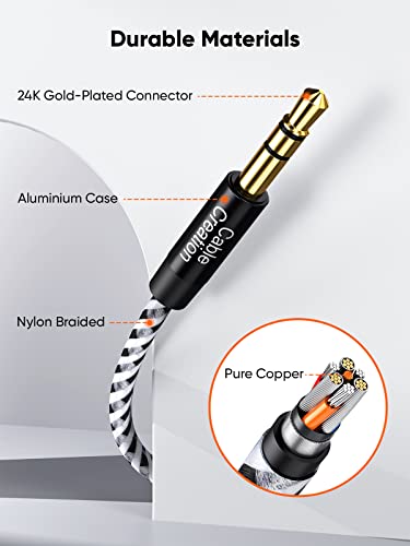 3.5mm Headphone Extension Cable, CableCreation 3.5mm Male to Female Stereo Audio Cable for Phones, Headphones, Speakers, Tablets, PCs, MP3 Players and More, (10ft/3m)