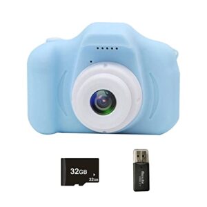 Digital Camera for Kids, Full Color 2.0" LCD Display Mini Camera HD 8 Megapixel Children's Sports Camera, with 32GB SD Card-Blue, Christmas Birthday Gifts for Boys Girls of Age 3-9