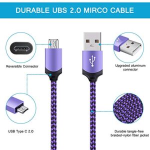Charger Block, One Port Wall Charger Cube Brick Box 2Pack 6ft Micro USB Cable Android Charger Cord for Samsung Galaxy A01 M02 M01S J2 Core S7/6 A10 J8/7/3 Note 5/4,LG Stylo 2 3 K50 K40/30,Moto G5 G5s