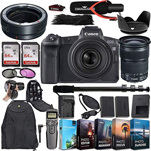 Canon EOS RP Mirrorless Digital Camera with EF 24-105mm f/3.5-5.6 is STM Lens and Mount Adapter EF-EOS R Bundled + Deluxe Accessories