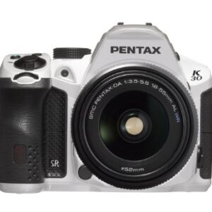 Pentax K-30 lens kit white w DA 18-55WR Weather-Sealed 16 MP CMOS Digital SLR with DA 18-55mm and 3-Inch LCD Screen