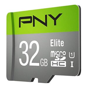 PNY 32GB Elite Class 10 U1 microSDHC Flash Memory Card - 100MB/s Read, Class 10, U1, Full HD, UHS-I, Micro SD