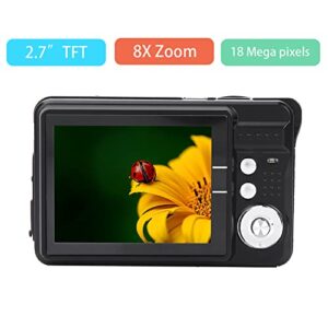 Akozon Kids Digital Camera, 2.7 Inch Screen 1080P HD Children Toy Camera Kids Digital Video Camera HD Children Camera (Black)