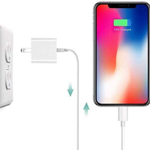 Wall Charger, USB Adapter, SUPWISER 2 Pack 10W Dual Port Quick Charger Plug Cube Replacement for iPad iPhone 11/XR/XS/8/7/6S/6 Plus,Samsung Galaxy S7/S6/S5 Edge, LG, HTC, Moto, Kindle and More