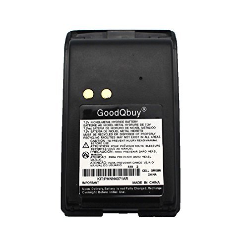 GoodQbuy 1800mAh 7.2V Ni-MH Replacement Two-Way Radio Battery is Compatible with Motorola Mag One BPR40 A8 PMNN4071 PMNN4071A PMNN4071AR + Belt Clip