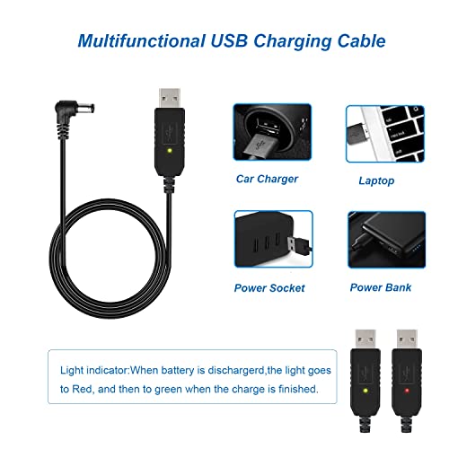 Li-ion Battery Desktop Charger for Baofeng UV-5R UV-5RA UV-5RB UV-5RC UV-5RD UV-5RE UV-5RePlus TYT TH-F8 Two Way Radio with USB Cable