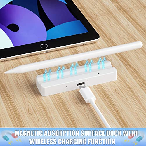 Magnetic Wireless Charger Dock with USB Cable Compatible with Apple Pencil 2nd Generation, Convenient Ipencil Charging Stand fits for Ipad Pen Gen 2,Save Your Ipad Battery Power