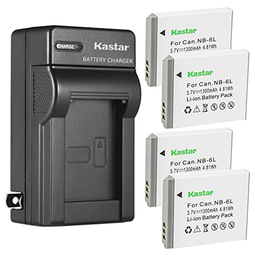 Kastar 4-Pack Battery and AC Wall Charger Replacement for Lecran FHD 1080P 36.0 Mega Pixels Vlogging Camera, Lecran FHD 2.7K 44.0 Mega Pixels Vlogging Camera, Compact Portable Mini Cameras