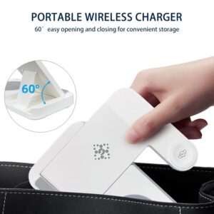 3 in 1 Wireless Charging Station for Apple Devices, Wireless Charger iPhone That Can Simultaneously Charge Cell Phones, Watches, and Headphones, Charging Station for Multiple Devices Apple