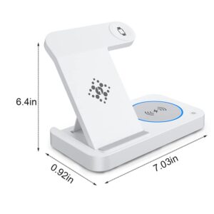 3 in 1 Wireless Charging Station for Apple Devices, Wireless Charger iPhone That Can Simultaneously Charge Cell Phones, Watches, and Headphones, Charging Station for Multiple Devices Apple