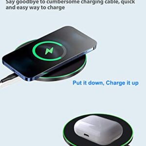 Wireless Charger for Samsung Galaxy S23/S23 Ultra/S22/S22 Ultra/S22+/S21/S21+/S20/S20+/S10/S10+/S9/S9+/S8/S7/S6/Note 20, Wireless Charging Pad Compatible with iPhone 14/13/12/11. (No AC Adapter)