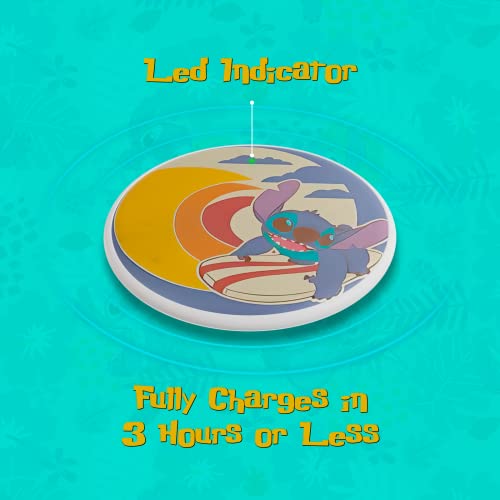 Disney Lilo and Stitch Wireless Charging Pad- Lilo and Stitch Gifts for Fans of Stitch Stuff and Accessories- Universally Compatible Stitch Wireless Charging Station for All Qi Enabled Phones