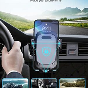 Cezuly Phone Mount for Car, [Upgraded] Vent Clip Car Phone Holder 360° Rotatable, Ultra Stable Car Phone Holder Mount Cradle Compatible with iPhone 14 Pro/Samsung Galaxy, All 4”-7” Large Cell Phones