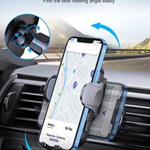 Cezuly Phone Mount for Car, [Upgraded] Vent Clip Car Phone Holder 360° Rotatable, Ultra Stable Car Phone Holder Mount Cradle Compatible with iPhone 14 Pro/Samsung Galaxy, All 4”-7” Large Cell Phones