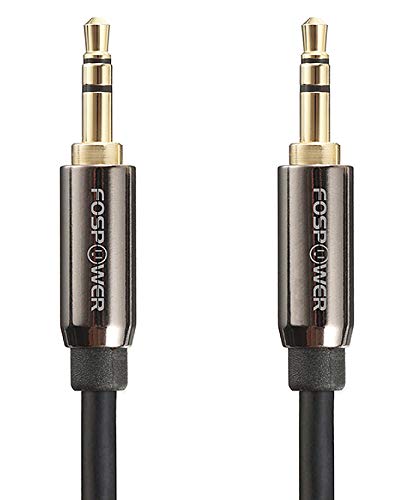 FosPower Audio Cable (25 FT), Stereo Audio 3.5mm Auxiliary Short Cord Male to Male Aux Cable for Car, Apple iPhone, iPod, iPad, Samsung Galaxy, HTC, LG, Google Pixel, Tablet & More