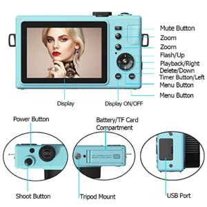 CEDITA Digital Camera Vlogging Camera 24MP Full HD 1080P Digital Camera with 3 Inch IPS Screen Camera 4X Digital Zoom Vlog Camera G13 0