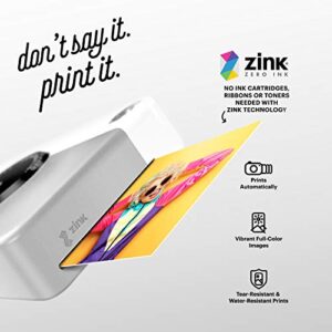 KODAK Printomatic Digital Instant Print Camera - Full Color Prints On ZINK 2x3" Sticky-Backed Photo Paper (Grey) Print Memories Instantly