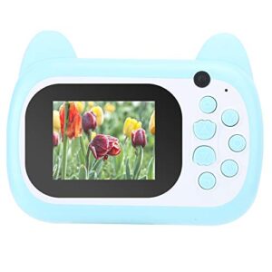 Kafuty-1 Portable Children's Camera with 2.0 Inch HD Screen, OneClick Smart Focusing, AntiShake, 2400W Pixel Dual Lens Polaroid Camera, The Best Gift for Kids, Child (Blue)