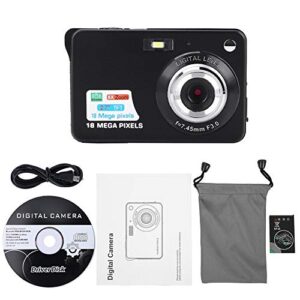 Serounder Mini Digital Camera, 1080P HD 2.7" LCD Screen 8X Digital Zoom 18MP 30fps Video Camera for Kids Children Gift(Black)