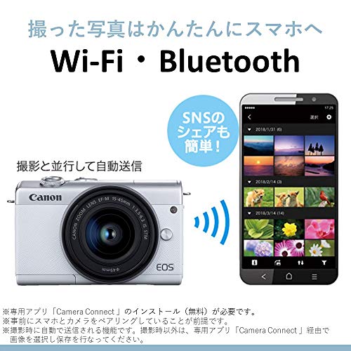 Canon EOS M200 Mirrorless Digital Camera (International Model) (White)