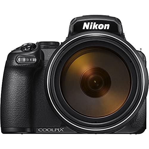 Nikon COOLPIX P1000 16MP 125x Optical Zoom Digital Camera (26522) Deluxe Bundle with SanDisk 64GB SD Card + Large Camera Bag + Filter Kit + Spare Battery + Cleaning Kit (Renewed)