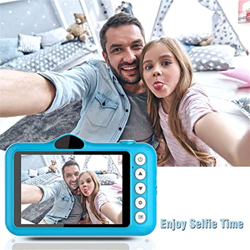 Kids HD Digital Camera - Children Camera 3.5Inch Screen Rechargeable Front and Back Double Lens 2MP for Boys Girls 3-10 Year Old
