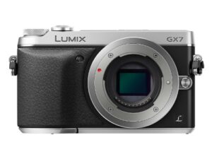 panasonic lumix gx7 16.0 mp dslm camera with tilt-live viewfinder – body only (silver)