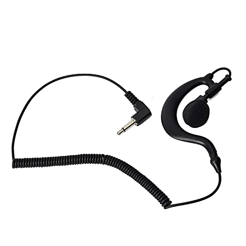 G Shape Soft Ear Hook Earpiece Headset 3.5mm Plug Ear Hook Listen Only Ham Radio Earpiece/Headset HYS TC-617 Receiver/Listen Only Earpiece for 2-Way Motorola Icom Radio Transceivers