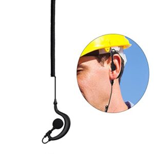 G Shape Soft Ear Hook Earpiece Headset 3.5mm Plug Ear Hook Listen Only Ham Radio Earpiece/Headset HYS TC-617 Receiver/Listen Only Earpiece for 2-Way Motorola Icom Radio Transceivers