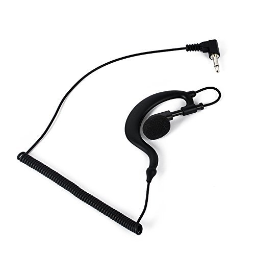 G Shape Soft Ear Hook Earpiece Headset 3.5mm Plug Ear Hook Listen Only Ham Radio Earpiece/Headset HYS TC-617 Receiver/Listen Only Earpiece for 2-Way Motorola Icom Radio Transceivers