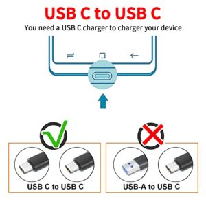 USB C to USB C Charger Cable 6ft+10ft Cord for Samsung Galaxy S23/S22 Plus/S22 Ultra/S21 FE 5G/S21+/S21 Ultra/S20/S20+/S20 Ultra,A14 A54 A34 5G,A53,Note 20 10+,Note20,60W Charging Fast Charge Wire