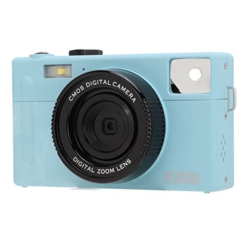 FHD 1080P 20MP Mini Digital Camera, Micro Single Camera with 3in LCD Display Monitor 16X Digital Zoom, 24MP Vlogging Camera Rechargeable Point and Shoot Camera for Kids Teens Elders(Blue)