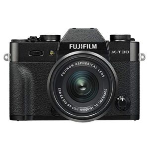fujifilm x-t30 mirrorless digital camera w/xc15-45mm kit – black